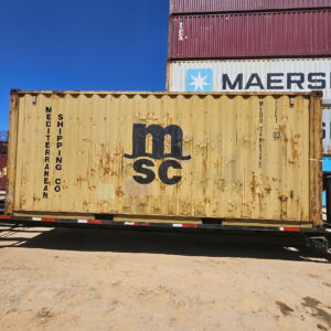 20' ST WWT Shipping Container Yellow MSC - MEDU 340634