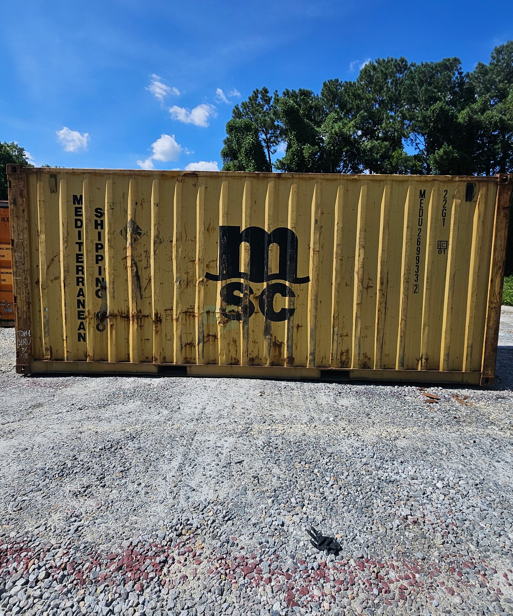 20′ ST WWT Shipping Container Yellow MSC – MEDU 269933