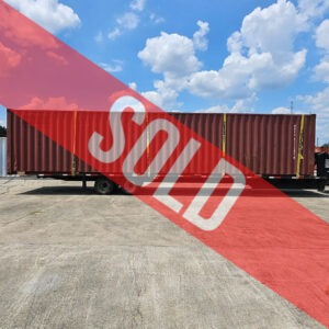 40' HC Red TEX WWT Shipping Container