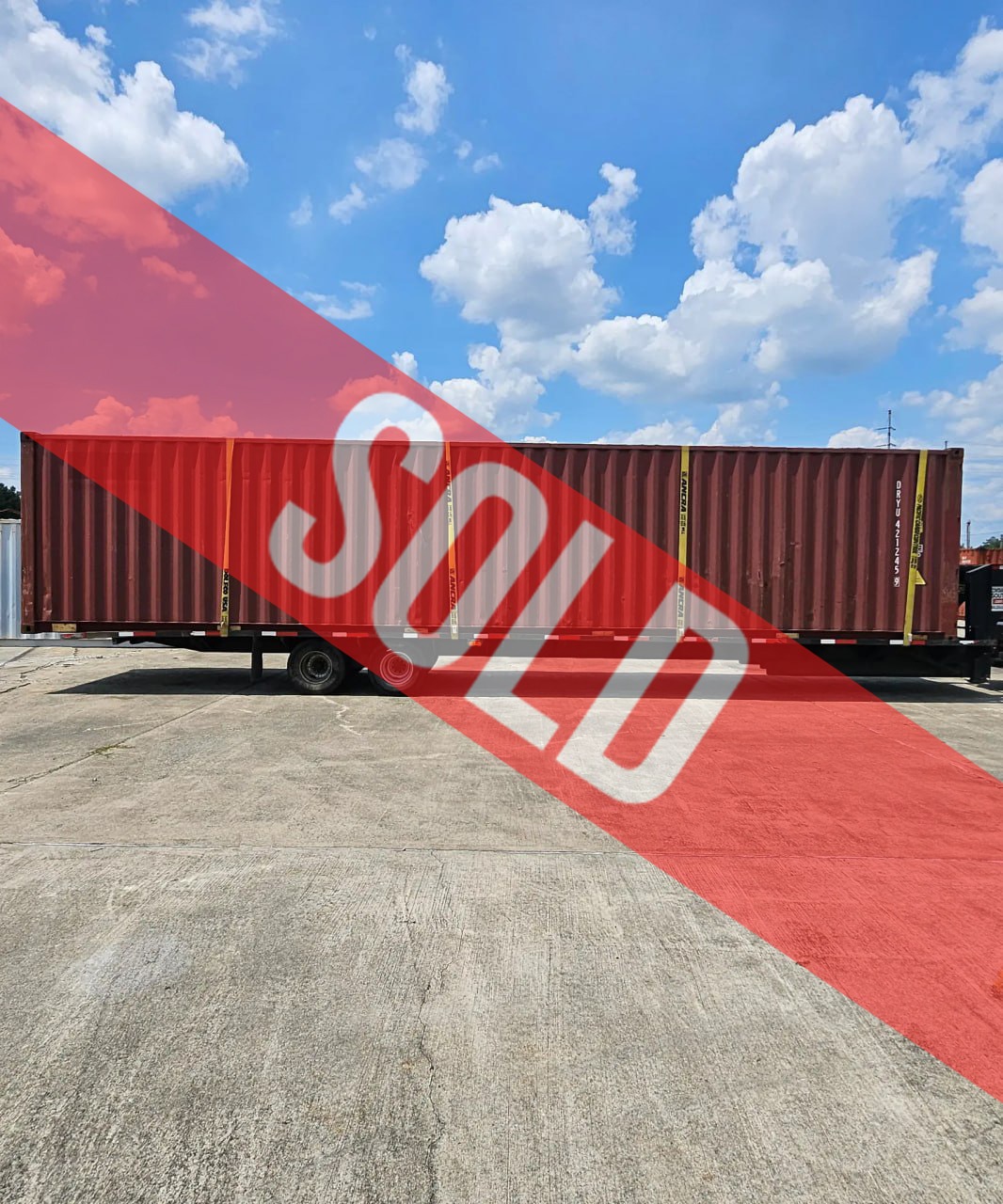 40′ HC Red TEX WWT Shipping Container