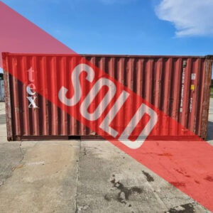 Used 20 ft Shipping Containers for Sale Guide: What to Avoid 20' ST WWT Shipping Container Red Tex - TGHU 388788