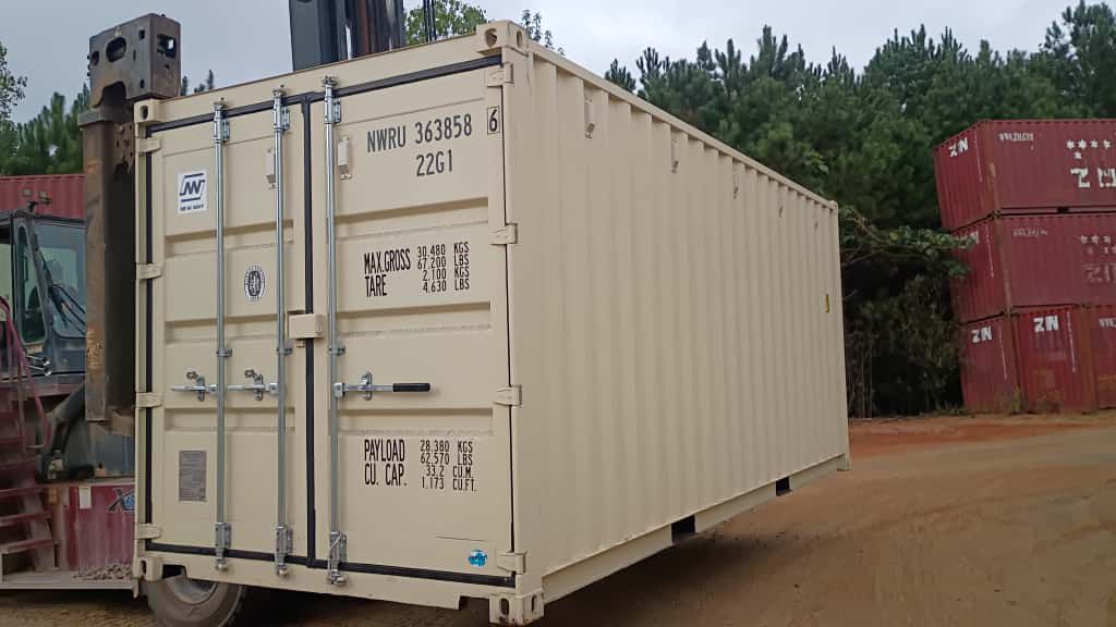 20 Foot New Beige, Pristine Shipping Container - Image 2